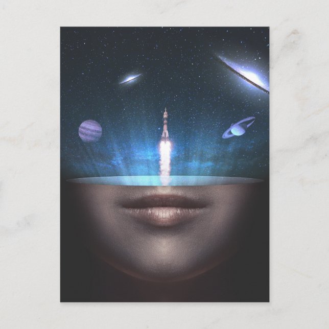Postal Universo en la mente (Anverso)