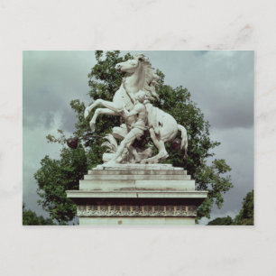 Postal Uno de los dos 'Caballos Marly', 1739-45