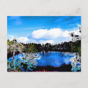 Postal Uno de los lagos de Finlands