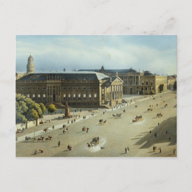 Postal Unter den Linden from the Armory, c.1855 (Anverso)