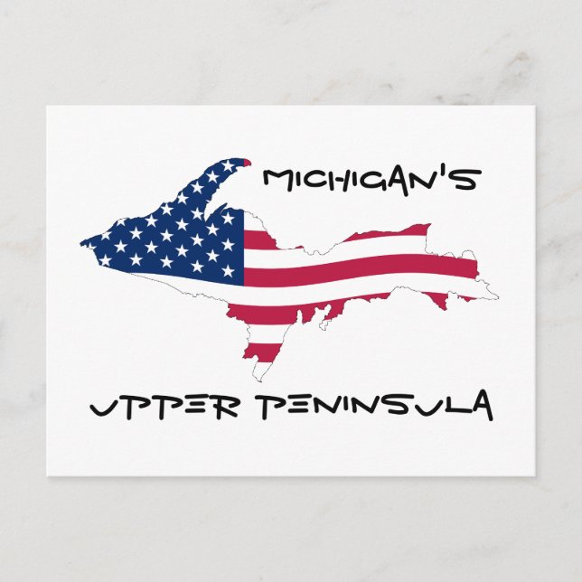 Postal UP_Flag_of_the_United_States_Wave, Michigan's, ... (Anverso)