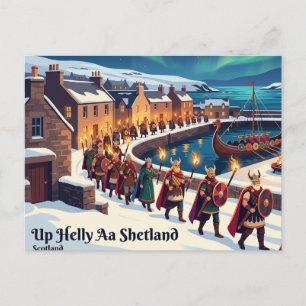 Postal Up Helly Aa Shetland Escocia