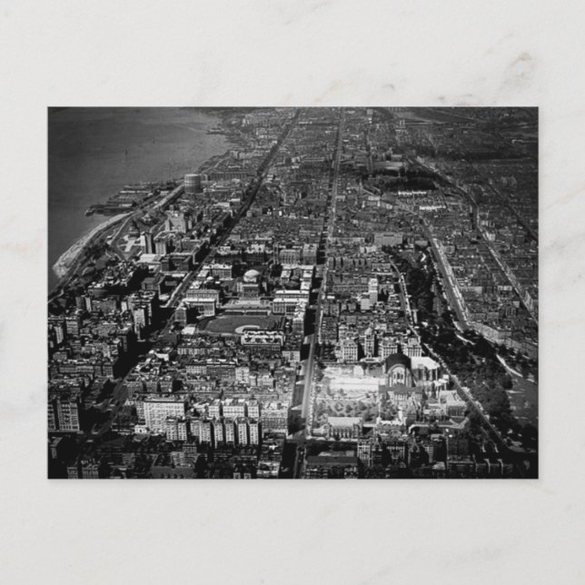 Postal Upper West Side New York City Aerial View 1928 (Anverso)