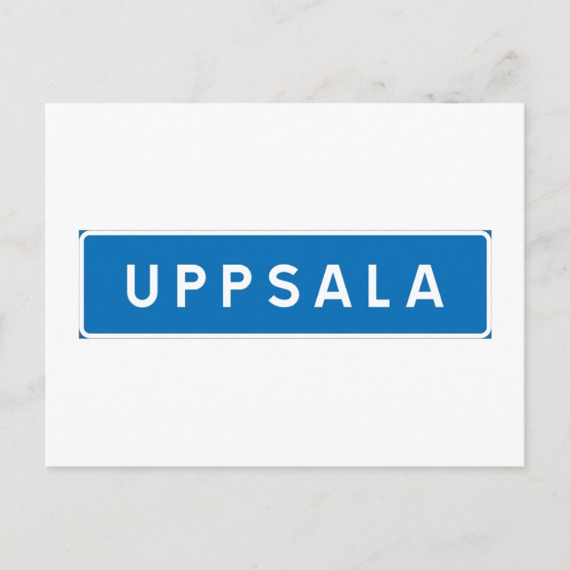 Postal Uppsala, señal de tráfico sueca (Anverso)