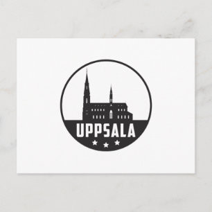Postal Uppsala Suecia City Skyline Cityscape Funny Gift