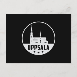 Postal Uppsala Suecia City Skyline Cityscape Gift Idea