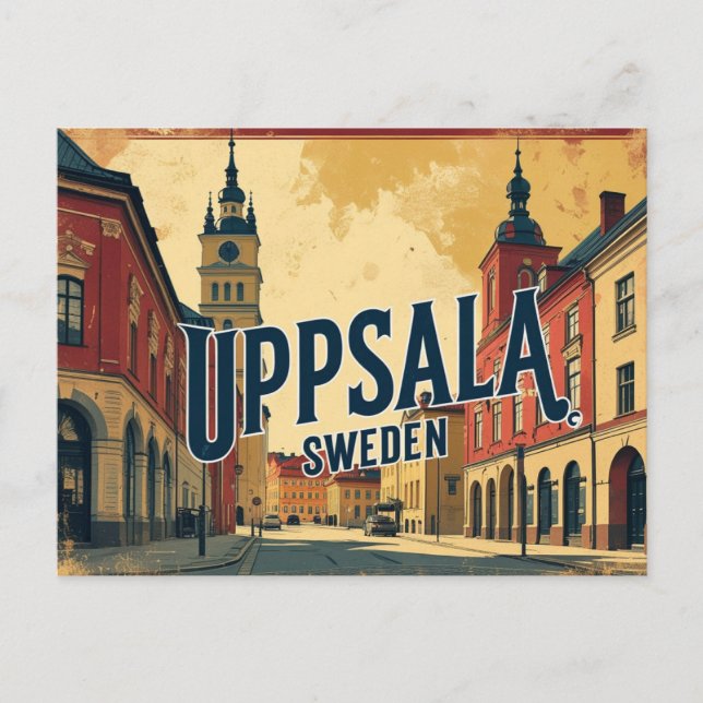 Postal Uppsala Suecia la ciudad del conocimiento y la his (Anverso)