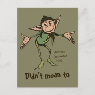 Postal ¡Ups! Arthur Rackham Friendly gnome Grimm CC0996