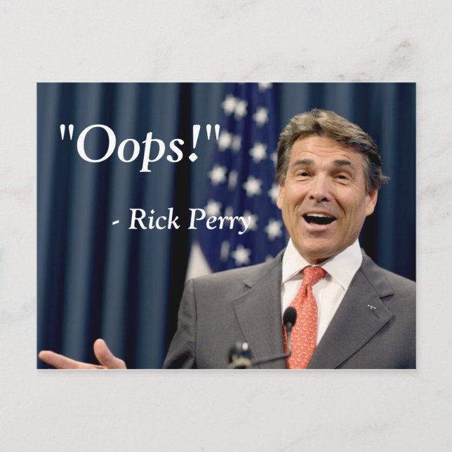 Postal ¡Ups! - Rick Perry (Anverso)