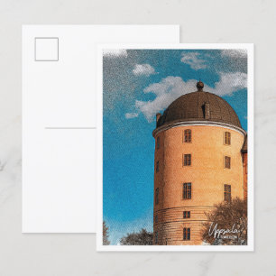 Postal Upsala Suecia Bella Ciudad de Pintado de Petróleo