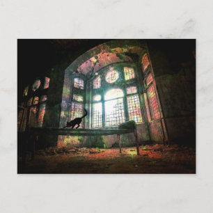 Postal Urban Decay Old Stained Glass Black Cat