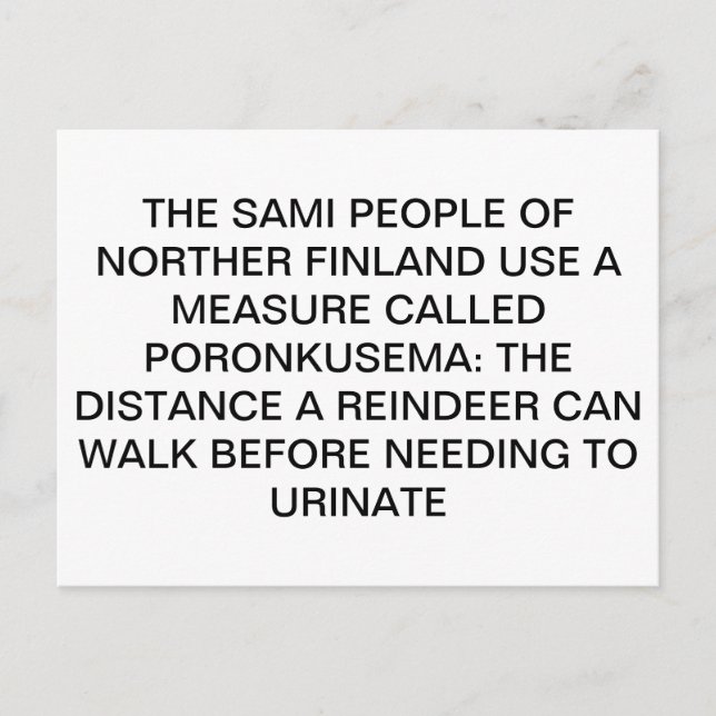 Postal Urinización de renos (Anverso)