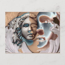 Postal Urn Face Copper Blue Computer Art