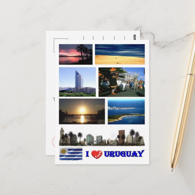 Postal Uruguay - Amo - (Anverso/Reverso In Situ)