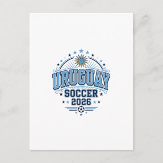 Postal Uruguay Fútbol 2026 Fútbol Negrita Tipografía País