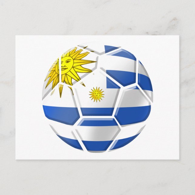Postal Uruguay Regalos de la Celeste de Uruguay en el fút (Anverso)