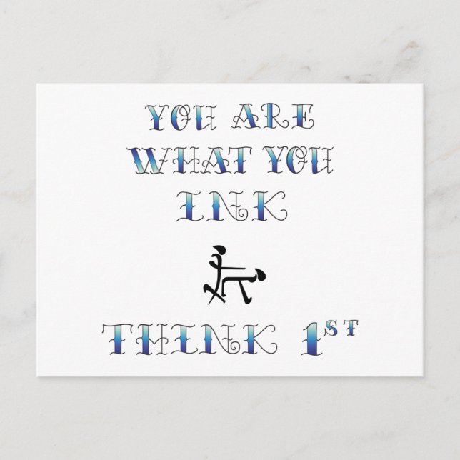Postal URWhat you Ink Think (Anverso)