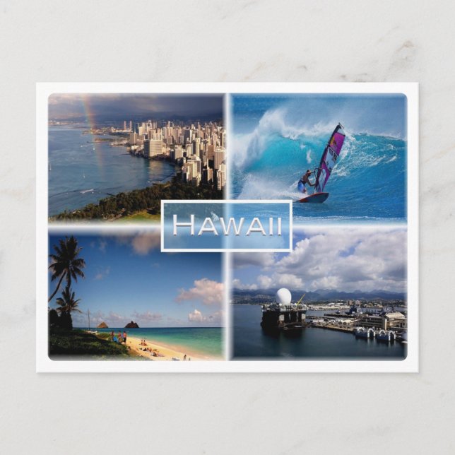 Postal US Hawaii - Vista Honolulu - The Perouse - Lanikai (Anverso)