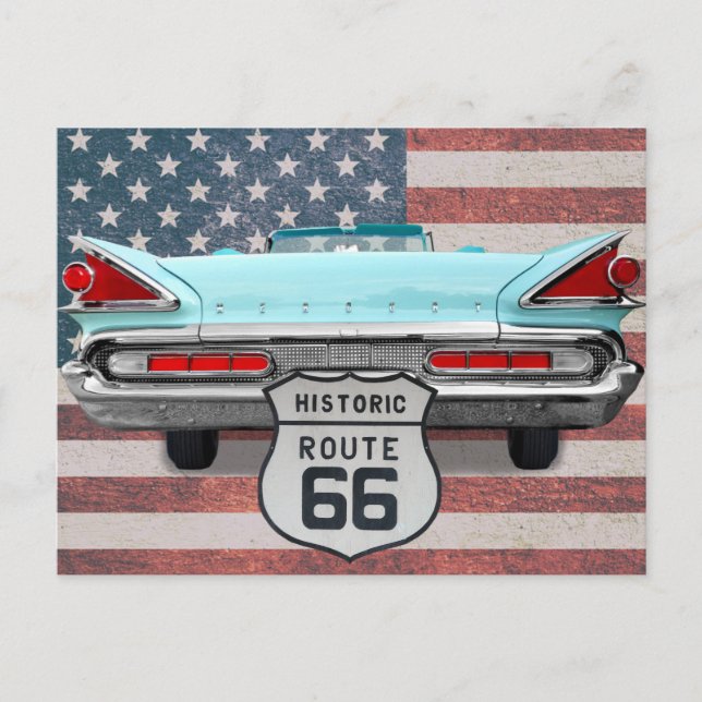 Postal US Route 66 Travel Postcard (Anverso)