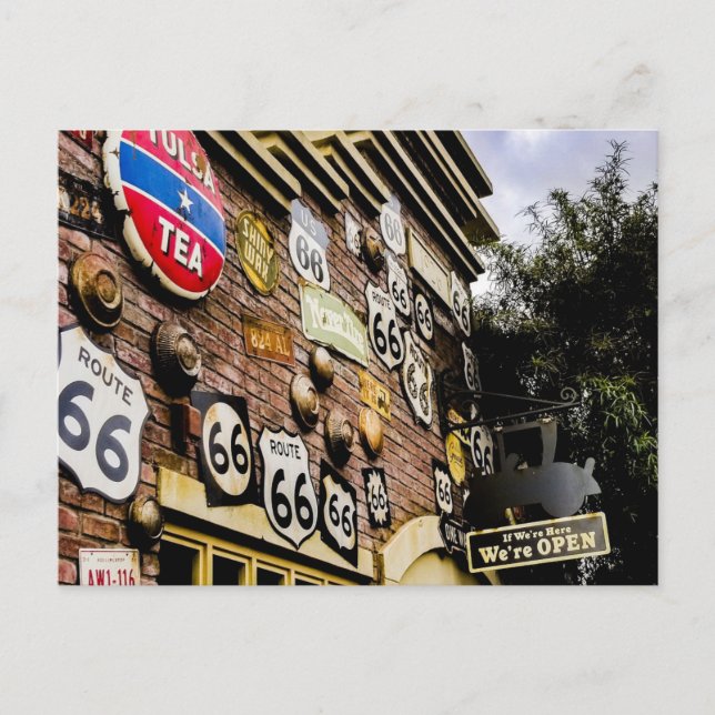 Postal US Route 66 Travel Postcard (Anverso)