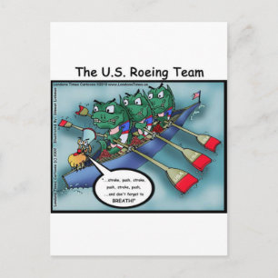 Postal US Rowing (Roe-ing Team Funny Tees Cards Mugs Etc.