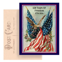 USA 250th Vintage Fourth of July Patriotic Flag