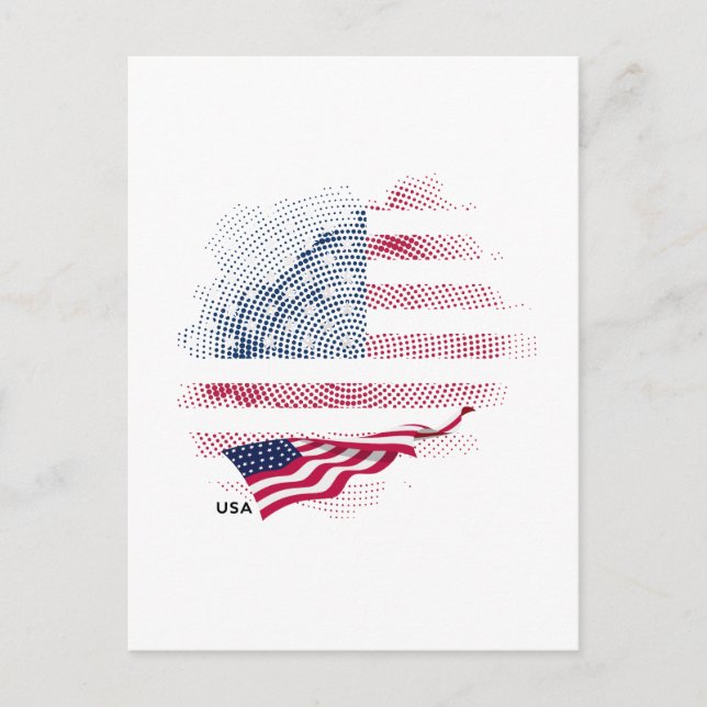Postal USA flag (Anverso)