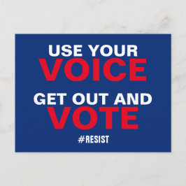 Postal Usa tu voz fuera y vota contra la resistencia