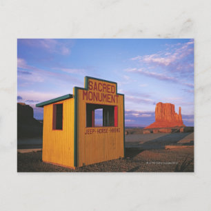 Postal USA, Utah, puesto Navajo a la entrada del Monument