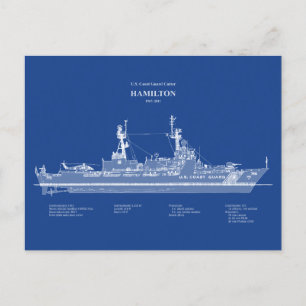 Postal USCG Cutter Hamilton whec-715 - ABD