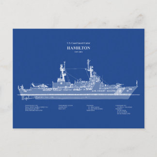 Postal USCG Cutter Hamilton whec-715 - ABD