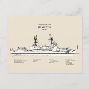 Postal USCG Cutter Hamilton whec-715 - SBD