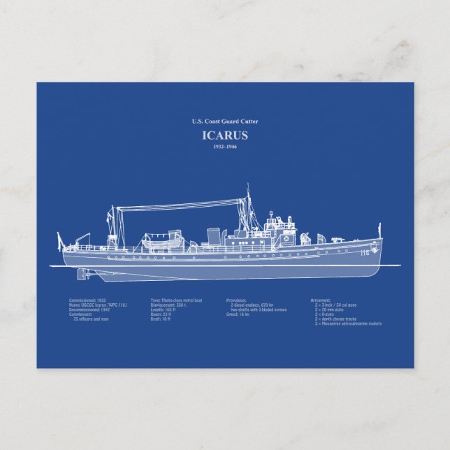 Postal USCG Cutter Icarus wpc-110 - ABD (Anverso)