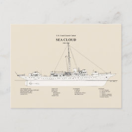 Postal USCG Cutter Sea Cloud wpg-284 - SBD
