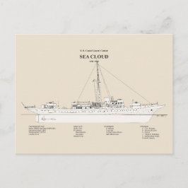 Postal USCG Cutter Sea Cloud wpg-284 - SBD