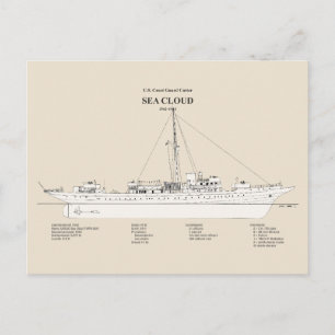 Postal USCG Cutter Sea Cloud wpg-284 - SBD