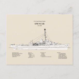 Postal USCG Cutter Spencer wpg-36 - SBD