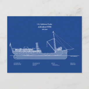 Postal USCG Lighthouse Tender Amaranth - ABD