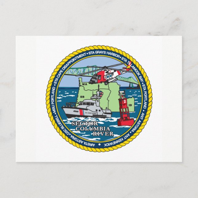 Postal USCG Station Columbia River (Anverso)