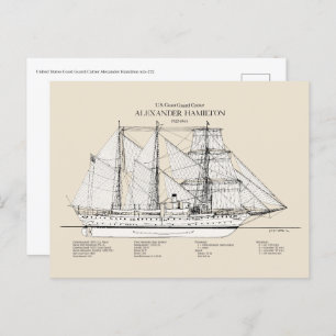 Postal USCGC Alexander Hamilton wix-272 - SBD