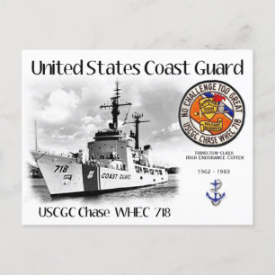 POSTAL USCGC CHASE WHEC 718 CUTTER