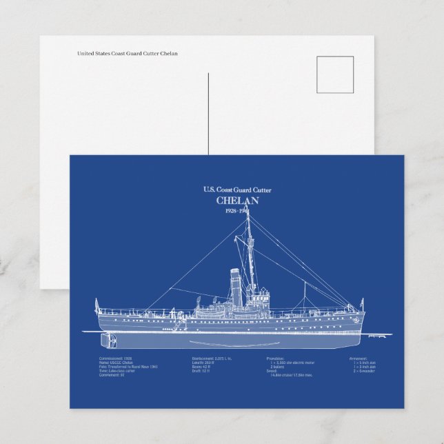 Postal USCGC Chelan - ABD (Anverso / Reverso)