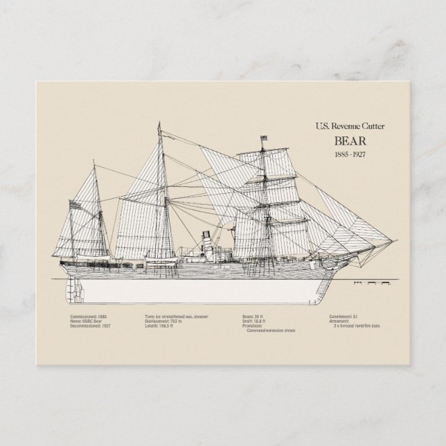 Postal USCGRC USRC Bear - SBD (Anverso)