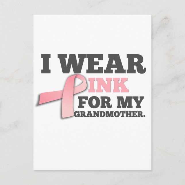 Postal Usé ROPA PARA MI ABUELA Cáncer de Mama (Anverso)