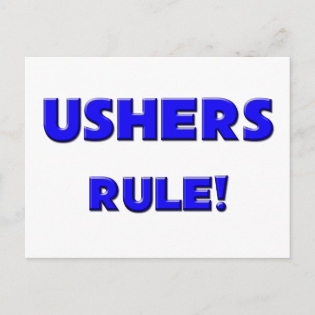 Postal ¡Ushers gobierna! (Anverso)