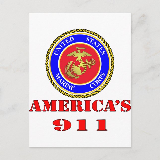 Postal USMC Cuerpo de Marines de Estados Unidos 911 (Anverso)