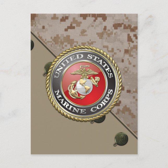 Postal USMC Emblem & Uniform [3D] (Anverso)