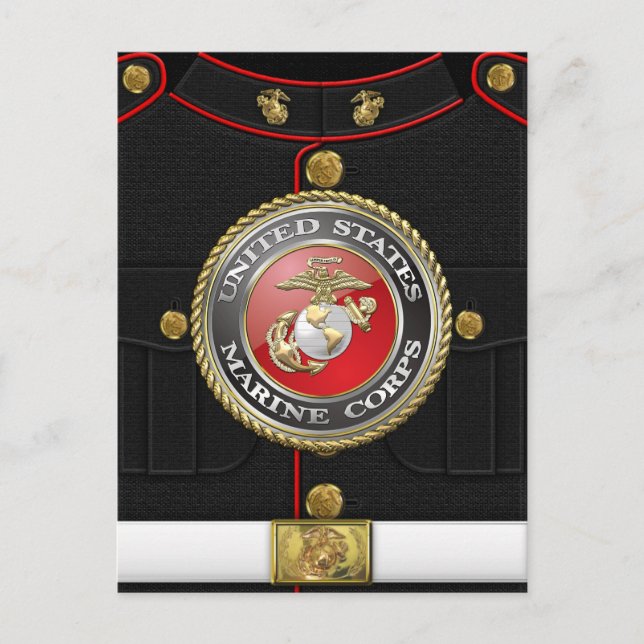 Postal USMC Emblem & Uniform [3D] (Anverso)