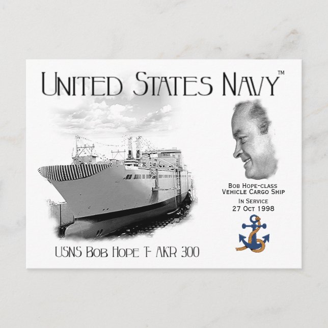 POSTAL USNS BOB HOPE T-AKR 300 CARGA (Anverso)