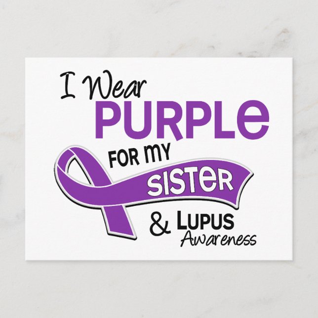 Postal Uso Púrpura Para Mi Hermana 42 Lupus (Anverso)